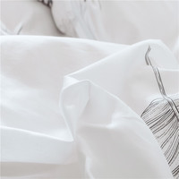 Parure de lit de luxe en coton tissé personnalisable à motif végétal, moderne, lavable, toutes saisons, avec housse de couette et taies d'oreiller pour la maison et l'hôtel
