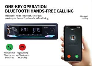 Reproductor MP3 con Pantalla LCD, 1 DIN, Universal, Estéreo para Auto, Amplificador de Alta Potencia, Bluetooth 5.0, FM, AUX, 2 USB, Control Remoto y por Aplicación - Product Image 2