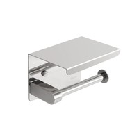Porte-papier toilette mural moderne en métal non perforé, auto-adhésif, support pour téléphone, porte-mouchoirs pour salles de bain
