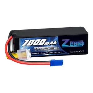 ZEEE 6S 22.2V 100C 7000mAh أفضل RC يبو البطارية EC5 ل Traxxas X-ماكس 8S 4WD RTR شاحنة كبيرة و Traxxas UDR