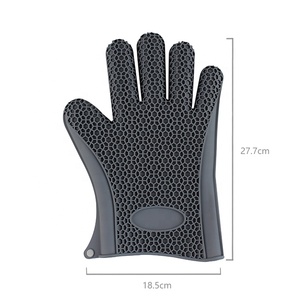 Heat ResistantEco-Friendly Anti-Slip Custom Rubber Kitchen Use Baking Mitts Silicone <b>Oven</b> <b>Gloves</b> - Product Image 2