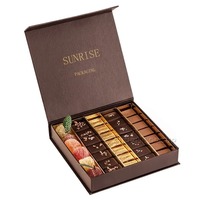 Boîte d'emballage de luxe pour boules de chocolat d'anniversaire, boîte cadeau en carton vide pour chocolats, personnalisable selon vos besoins