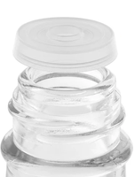 Klare Glas-Saucenflasche 5oz 8oz 12oz 16oz Woozy-Flasche mit Schwarzem Kunststoffdeckel für Scharfe Sauce BBQ Ketchup Olivenöl Großhandel
