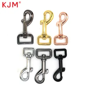 KJM Custom Logo Zink legierung Haustier Hund Metalls chn allen Drehbare Augen schraube Karabiner haken für Haustier leine