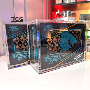 Boîtes en acrylique transparentes personnalisées TCG pour Pokémon TCG <span class=keywords><strong>ZACIAN</strong></span> Elite Trainer Box PLUS, présentoir en acrylique pour Pokémon Center <span class=keywords><strong>Etb</strong></span> Plus - Product Image 5