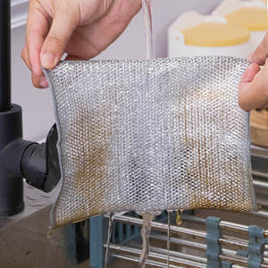 <b>Silver</b> Thread Dishcloth Rectangle Non-stick Oil Resistant Kitchen Cleaning <b>Cloth</b> Single Double Layer Stove Use 4 Pack 6 Pack - Product Image 1