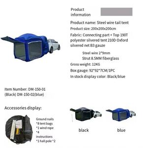 Auvent de voiture pliable automatique à ouverture rapide pour hayon arrière, imperméable, pour SUV, camionnette, camping - Product Image 2