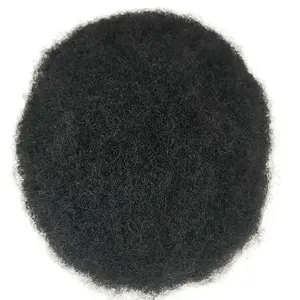 Atacado Afro Man's Wig Hairpieces Natural Toupee Para Homens De Negócios Pele Fina NG Sistema de substituição do cabelo Perucas dos homens