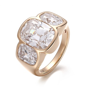Anillos de Diamantes de Laboratorio con Corte Ovalado DEF de Lujo en Oro Amarillo Sólido de 18K, Anillos de Joyería Fina Gruesos, Anillos de Diamantes Personalizados para Hombres y Mujeres - Product Image 1