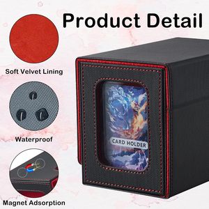 Affichage étanche de la carte Prime en cuir Pu avec plateau à dés Yu-<span class=keywords><strong>gioh</strong></span> Deck Box Holding 250 + Sleeved Commander Trading Card Storage Box - Product Image 5