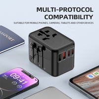 Adaptateur de voyage universel Worldplug 65W Portable World avec USB et chargeur USB intelligent de type C prise électrique