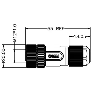 Industrial Female Male Baugruppenverbinder PG9 mit Schild 2 4 5 8 12 Stifte Lötmittel M12 kreisförmige Verbinder