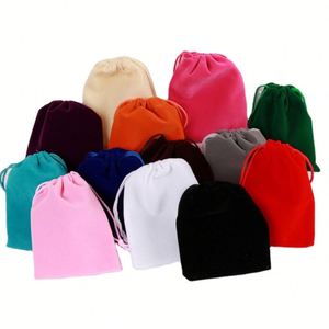 ถุงผ้ากำมะหยี่ขนาดเล็ก 9*12 ซม. ราคาโรงงานถูก รับผลิตตามสั่ง สำหรับใส่ลูกเต๋า เครื่องประดับ ตัวต่อจิ๊กซอว์ - Product Image 1
