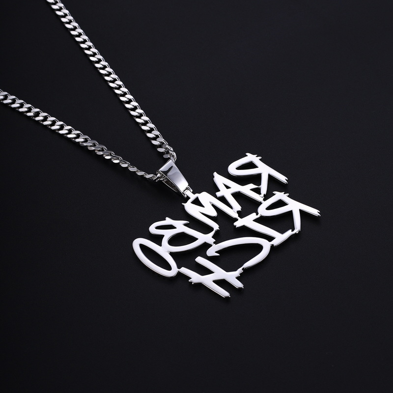 high quality moissanite chain letter m