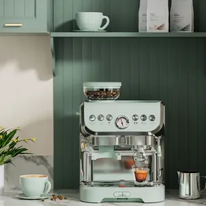 Электрическая кофеварка для горячего кофе, 15 бар, автоматическая кофеварка для эспрессо для отеля
