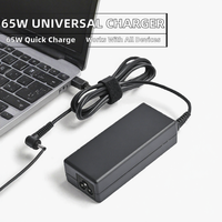 Adaptateur d'alimentation pour ordinateur portable 65W 19.5V 3.33A 4.8*1.7 Port DC Chargeur universel pour ordinateur portable Charge rapide AU/EU/US/UK