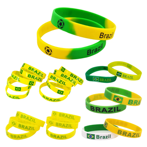 Pulsera de PVC con Bandera de Brasil Personalizada, Pulsera de Silicona Promocional con Relieve, Recuerdo de Festival, Fábrica de DongGuan, Bienvenido <span class=keywords><strong>a</strong></span> Visitar - Product Image 1