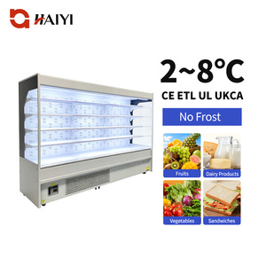 Vitrine réfrigérée ouverte multi-niveaux pour supermarché commercial, avec rideau d'air, type réfrigérateur de présentation - Product Image 1