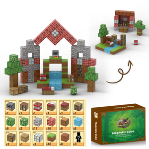 107 pièces en plastique aimant bloc ensemble <span class=keywords><strong>Construction</strong></span> monde bâtiment Cube <span class=keywords><strong>jeu</strong></span> tige Montessori sensoriel empilage jouets pour enfants - Product Image 6