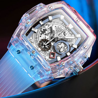Reloj de Marca Transparente de Moda para Hombre ONOLA, Reloj Cronógrafo Multifuncional de Cuarzo, Resistente al Agua, Venta al por Mayor, ON6811