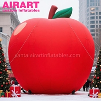 Statue publicitaire gonflable Pomme Verte pour la décoration d'événements en centre commercial, Ballon gonflable vert personnalisé pour idées de fêtes