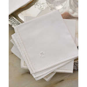 Servilletas de Lino Blanco de Alta Calidad, Estilo Moderno, Cuadradas, Bordadas, para Cena, Uso en Fiestas en Casa, Estilo Hemstitch - Product Image 2