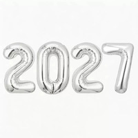 Ballon numérique en aluminium pour le réveillon du Nouvel An 2027, décoration du Nouvel An, accessoires photo de Noël, arrangement Année du Mouton