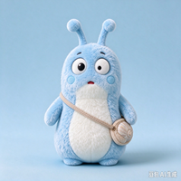 Fabrication sur mesure de jouets en peluche AI personnalisés ODM/OEM, adorables escargots bleus en peluche, poupées en peluche, vente en gros de jouets en peluche sur mesure