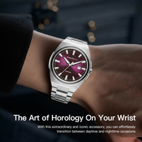 Grosir Tren Terbaru Logo Kustom Mesin Jepang 43mm Bercahaya Tahan Air Baja Anti Karat Quartz Sederhana Kaca Safir Fashion