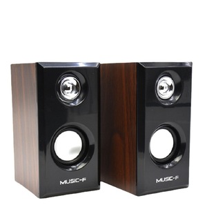 Haut-parleur en bois Music F 2.0 USB pour ordinateur portable - Product Image 1