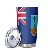 Gobelet isotherme en acier inoxydable de 20 oz avec couvercle, motif drapeau de Montserrat, idéal pour le café – Meilleure vente