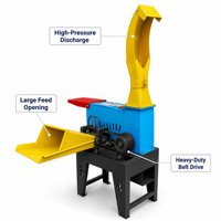 Machine à hacher et à broyer le fourrage agricole, la paille de riz, les tiges de maïs, l'herbe, la machine à couper la paille pour l'alimentation des animaux et de la volaille
