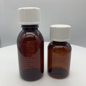 60ml Pet En Plastique Bouteille de Sirop Contre La Toux avec Mesure Bouchon et bouchon inviolable Ambre Bouteilles Liquides de Médecine - Product Image 6
