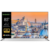TV de pantalla plana con retroiluminación LED Android inteligente de 85 pulgadas con definición 4K HD OEM personalizado para hoteles para entretenimiento en pantalla grande