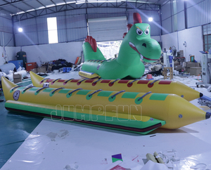 Promotion exceptionnelle : Bateau banane gonflable 8 places <span class=keywords><strong>2023</strong></span> pour enfants et adultes – Tube aquatique tractable pour eaux fraîches - Product Image 5