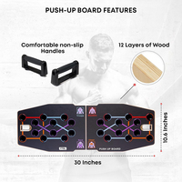Équipement de gym multifonctionnel pour la maison, pliable, en bois massif, écologique, couleur personnalisable, portable, durable, planche de pompes et stations de dips