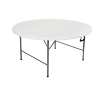 Chine restaurant commercial portable extérieur en plastique PE-HD 60 "table pliante de jardin de banquet rond pour événements