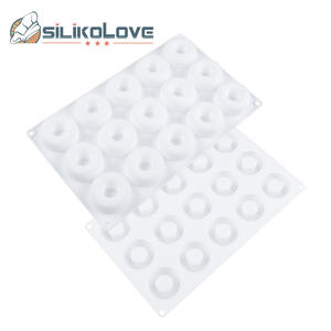 Molde <span class=keywords><strong>de</strong></span> Silicona para Hornear Donas <span class=keywords><strong>de</strong></span> Alta Calidad con 15 Cavidades Circulares, Herramientas <span class=keywords><strong>de</strong></span> Decoración para Pasteles - Product Image 4