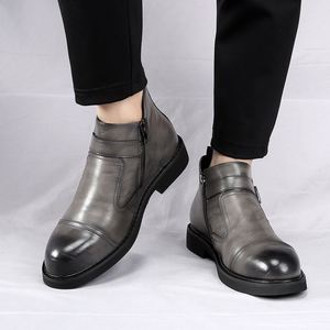 Bottes Chelsea pour hommes, bottes courtes formelles pour affaires, bottes de motard pour hommes - Product Image 1