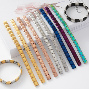 Modular Stainless Steel Adjustable Bracelet Gold Silver Unisex Gift Jewelry - Product Image 2