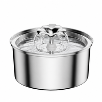 Bebedero Inteligente para Mascotas de Acero Inoxidable, Flujo Circulante Automático, Gran Capacidad de 3.2L, Alimentación por USB/Adaptador, Diseño Desmontable