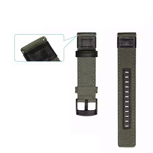 Bracelets de montre de remplacement en toile à dégagement rapide Bracelet de montre <span class=keywords><strong>sport</strong></span> 22mm 20mm Bracelets en nylon Bracelet de montre de fixation noir <span class=keywords><strong>bleu</strong></span> - Product Image 4