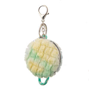 Fluffy Keychain <b>Compact</b> <b>Mirror</b> Double Sided Portable Makeup <b>Mirror</b> With Soft Faux Fur Cover Mini Travel Purse <b>Mirror</b> - Product Image 3