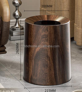 रचनात्मक विशाल 6l/12L लकड़ी के संगमरमर खड़े कचरा बाथरूम के लिविंग रूम के लिए लिलेस कचरा टोकरी को पी सकते हैं - Product Image 5