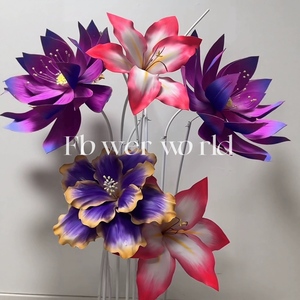Gros Artificielle Fait Main Grand Stand Bouquet <span class=keywords><strong>Iris</strong></span> Géant Fleur pour la Décoration de Fête - Product Image 3