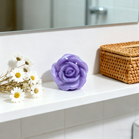 Savon en barre transparent fait main à la rose violette avec vitamine E et huiles essentielles naturelles, savon de bain, vente en gros directe d'usine OEM ODM
