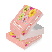 Pour LOKYO blanc carton jetable boulangerie beignet boîte d'emballage mignon Mochi Biscuit affichage mat stratification Logo personnalisé en gros