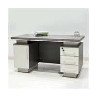 Vente en gros d'usine 200cm * 160cm bureau poste de travail bureau en bois massif marron