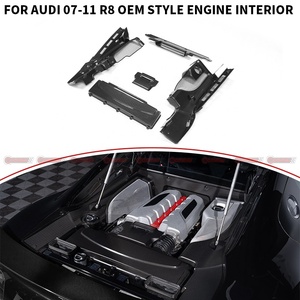 ฝาครอบเครื่องยนต์คาร์บอนไฟเบอร์แบบแห้ง สไตล์ OEM สำหรับ Audi R8 ปี 2007-2011 สำหรับตกแต่งภายในรถยนต์ - Product Image 4