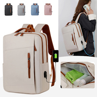Sac à dos pour ordinateur portable unisexe, étanche, Oxford, avec logo personnalisé, pour étudiants, affaires, voyages, avec port USB, design tendance